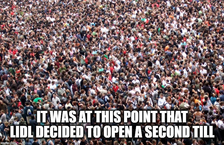 People waiting in a queue